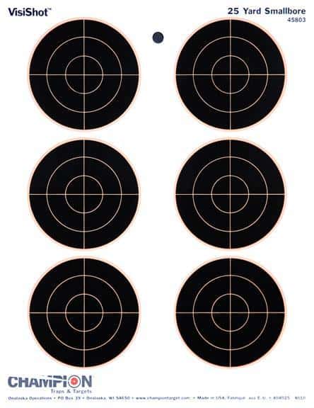 Champion VisiShot Targets 3" Bull's Eye Targets - 8.5" X 11" 10/Pack
