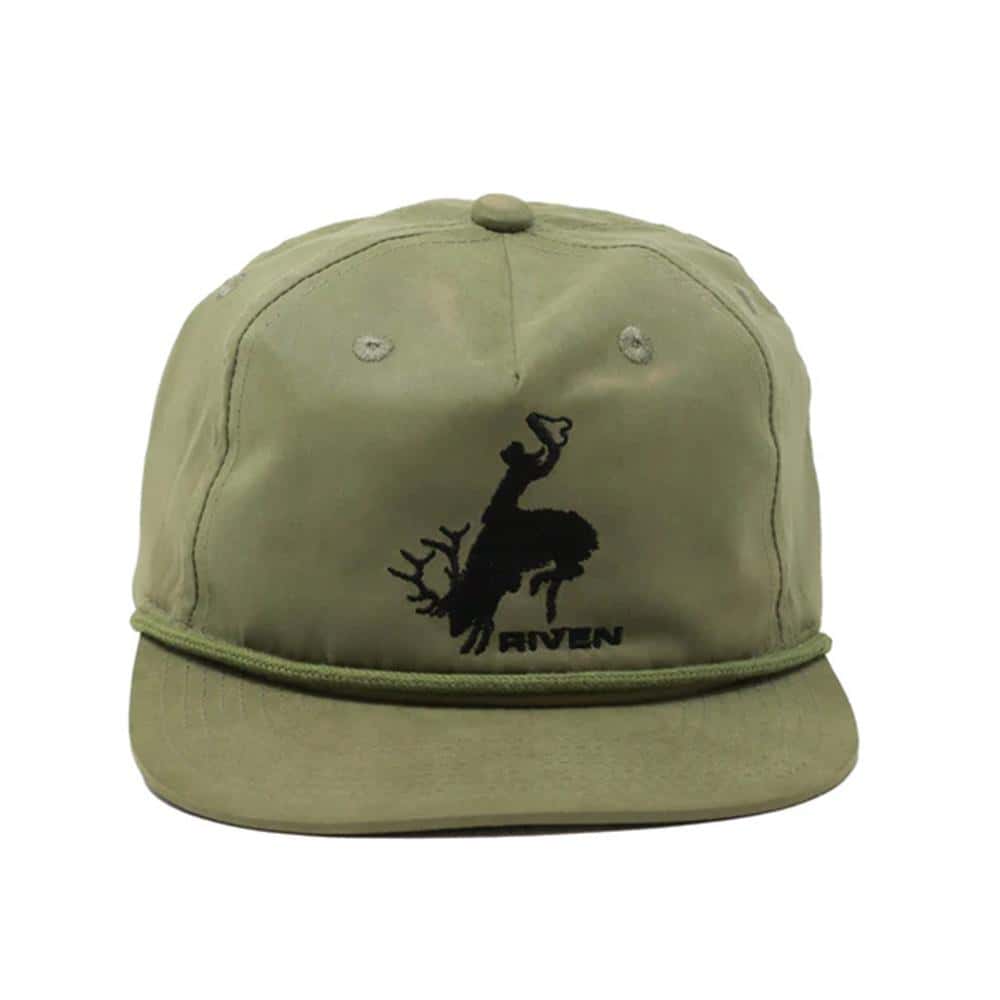 Riven Bucking Elk Rope Hat Loden Green