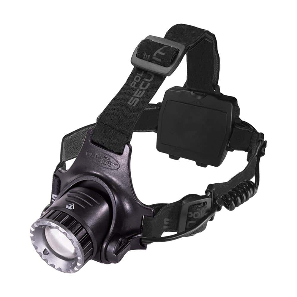 Police Security Flashlights Long Throw Headlamp 500 Lumens Black