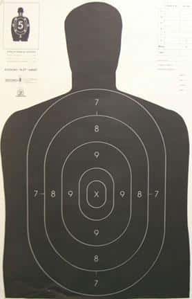 Speedwell Official NRA Police Qualification Silhouette Police Silhouette - Black - 200/Pack