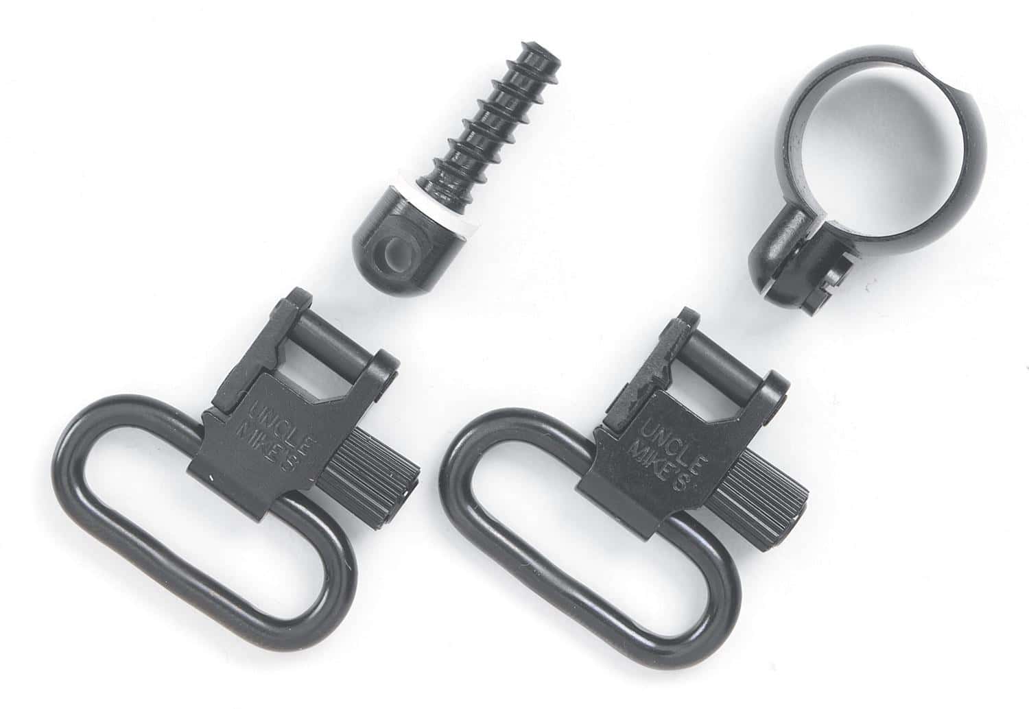 Uncle Mike's Quick Detach Sling Swivel Set Full Band Lever Action Rifles .645-.660 Winchester/Marlin Swivel Steel Black