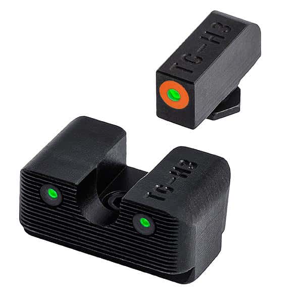 Truglo Tritium Pro Night Sight Set (High) Glock 20 21 25 28 29 30 31 32 37 40 and 41(Excluding M.O.S. models) - Orange