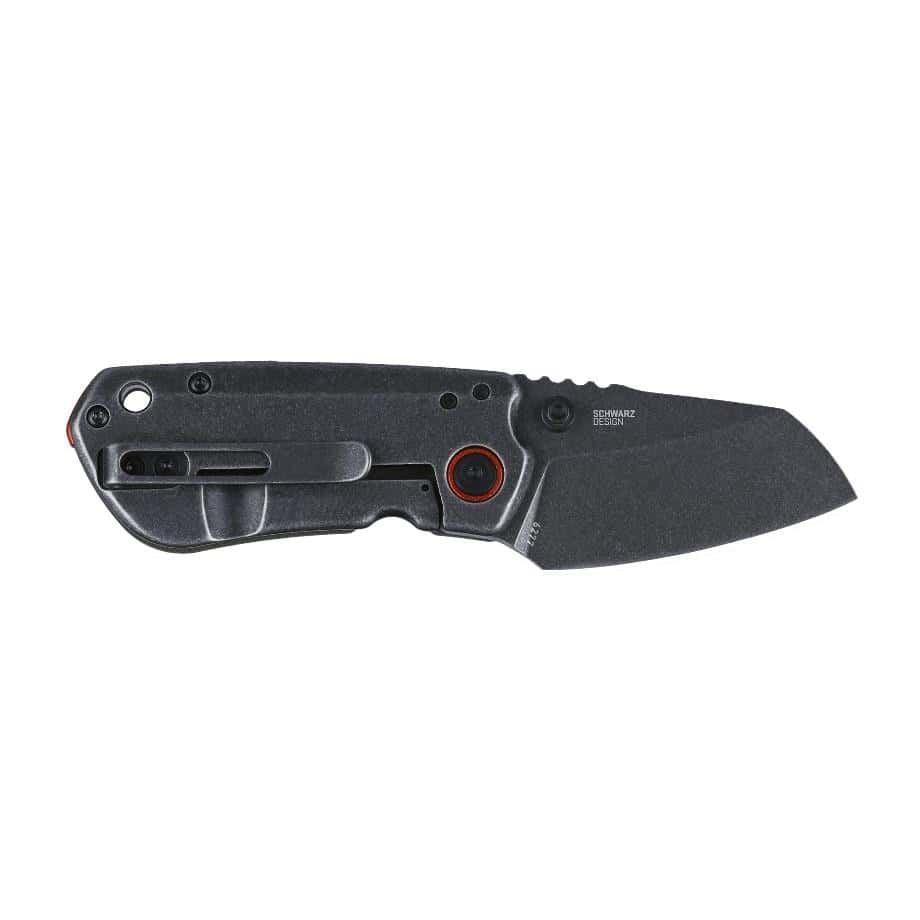 CRKT Overland Compact Folding Knife 2-1/4" Sheepsfoot Blade Black