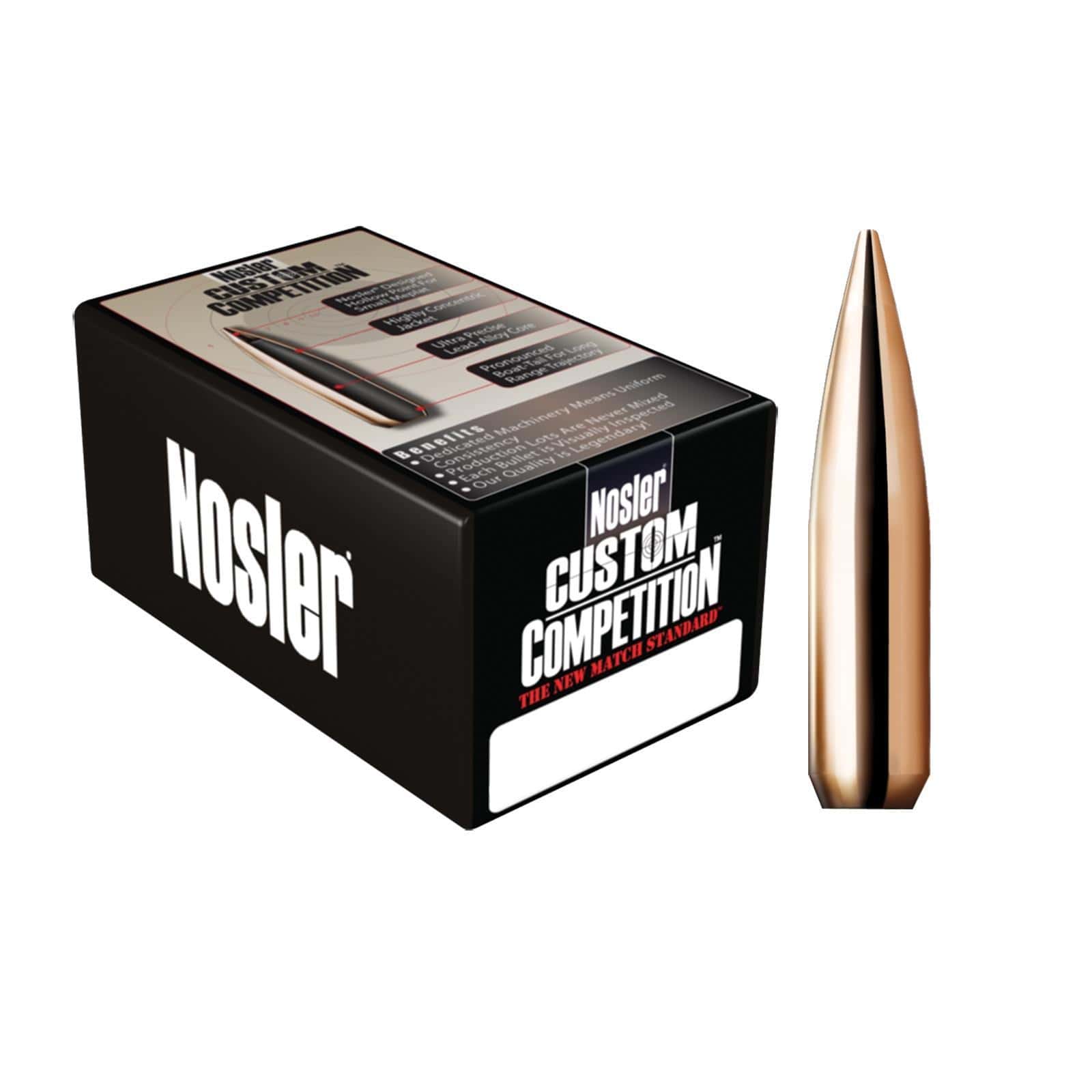 Nosler Custom Competition Bullets .22 cal .224" 77 gr HPBT 1000/ct