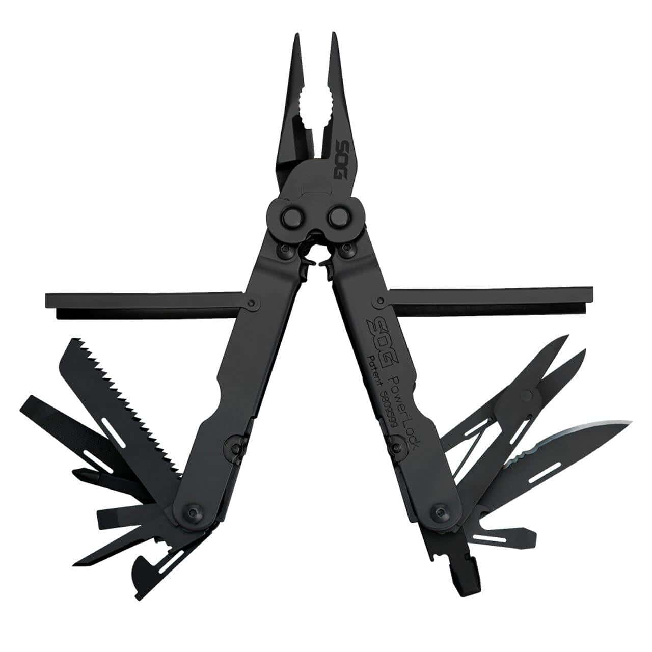 SOG Powerlock Scissors Black Multi-Tool with Nylon Pouch