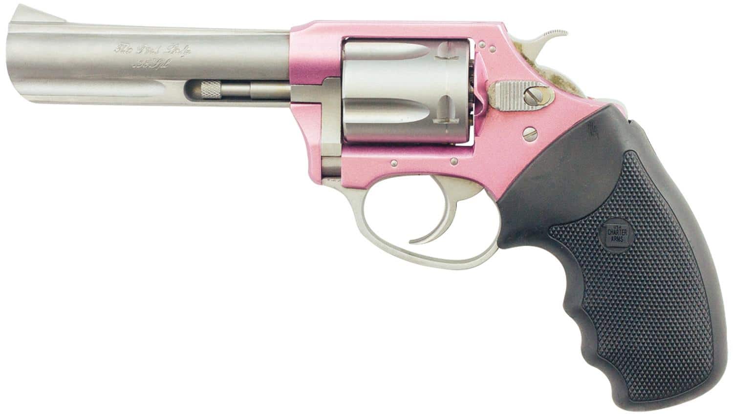 Charter Arms Pink Lady Handgun .38 Spl 5rd Capacity 4.2" Barrel Pink Frame/Stainless Cylinder - Refurbished