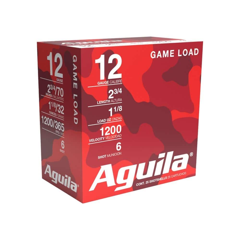Aguila Field  Shotshells 12 ga 2-3/4" 1-1/8oz 1200 fps #6 25/ct