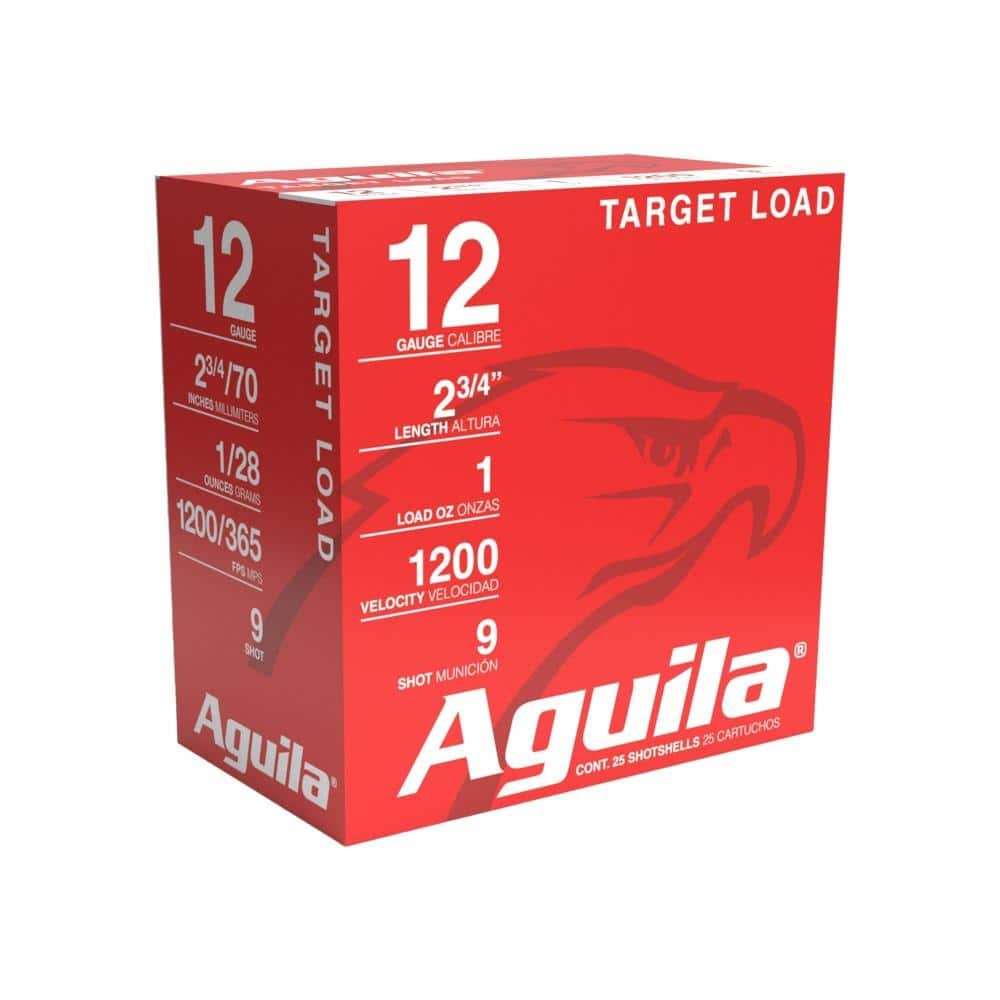 Aguila Target Shotshells 12 ga 2-3/4" 1oz 1200 fps #9 25/ct