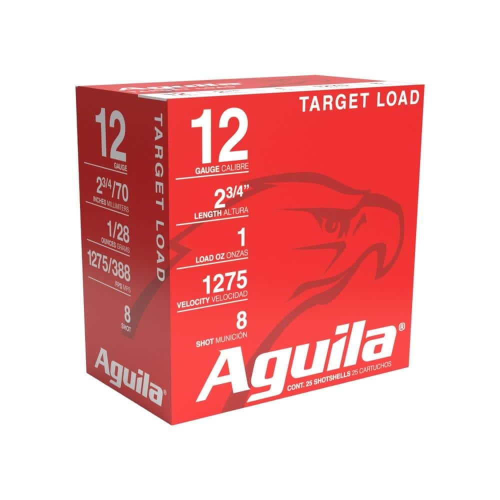 Aguila Target Shotshells 12 ga 2-3/4" 1oz 1275 fps #8 25/ct