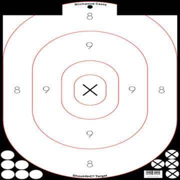 Birchwood Casey Shoot-N-C 12" x 18" White/Black Silhouette - 5/Pack 90 Pasters