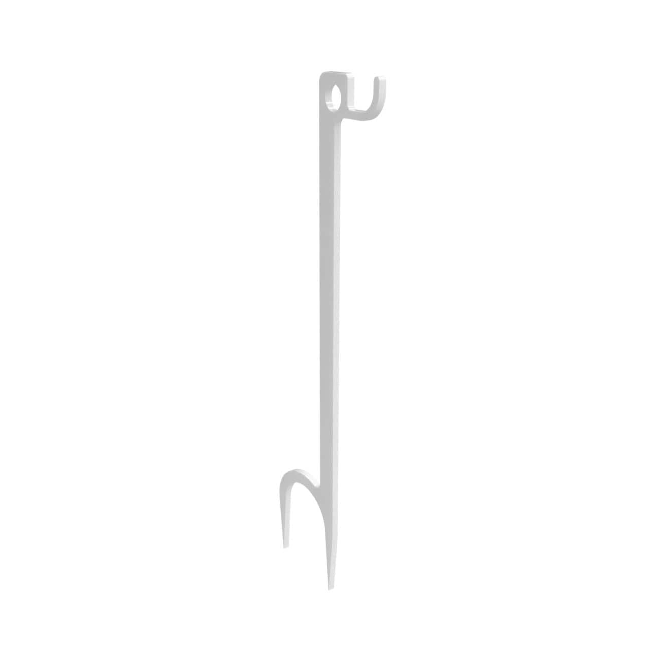 Birchwood Casey single Hook Steel Target Hanger Ground Stake - White
