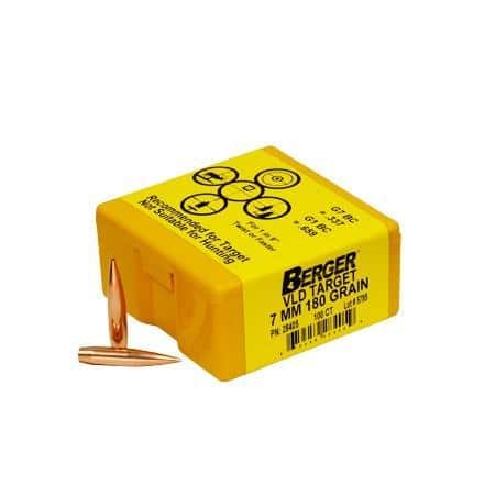 Berger Match Grade Target Bullets 7mm .284" 180 gr VLD Target 100/ct