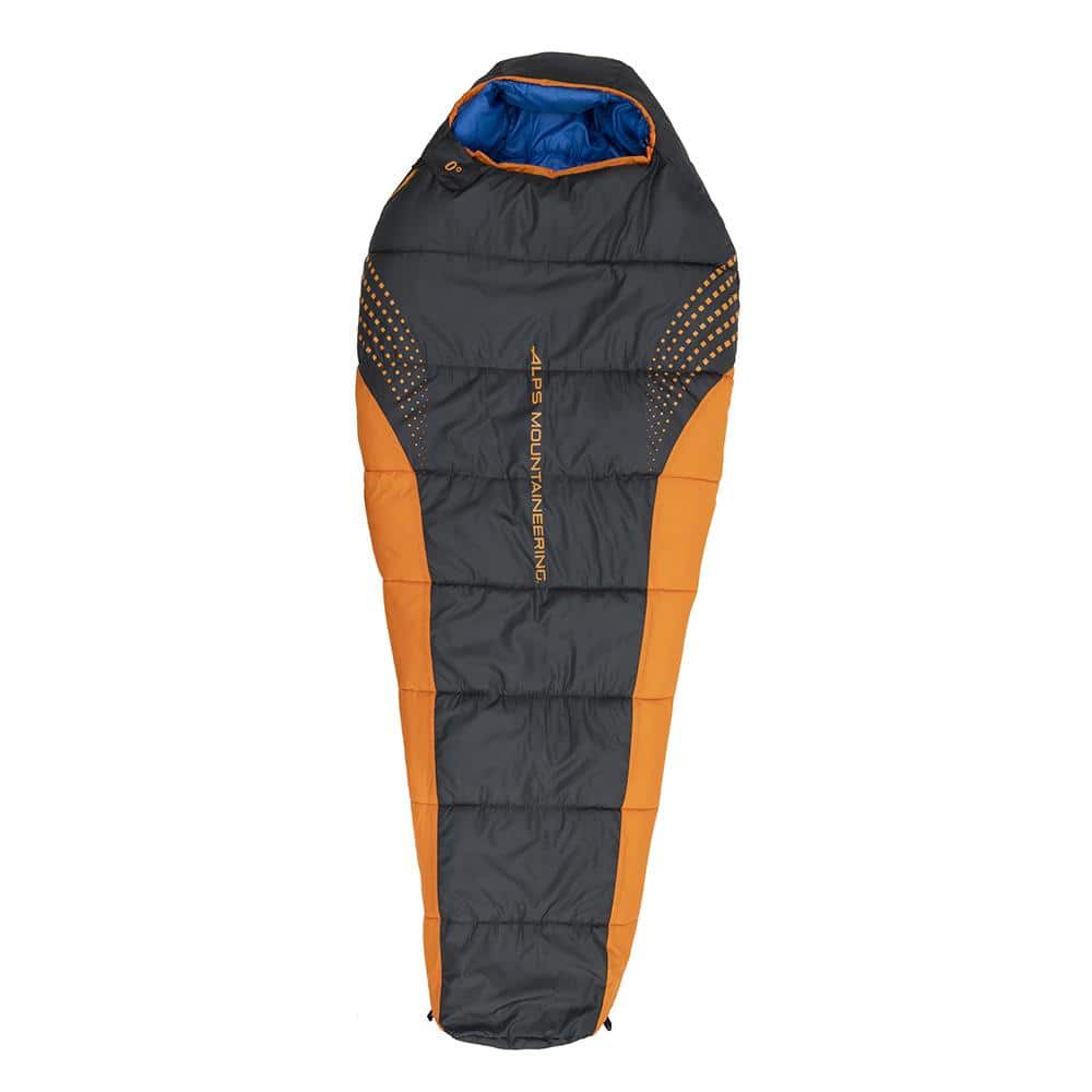 Alps Mountaineering Blaze 0° Regular Sleeping Bag 32x80 Charcoal/Orange