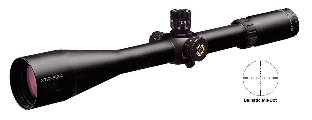 REFURBISHED Burris 6-24x50 XTR Xtreme Tactical Rifle Scope with Rings Ballistic 14X Mil-Dot Reticle  Matte