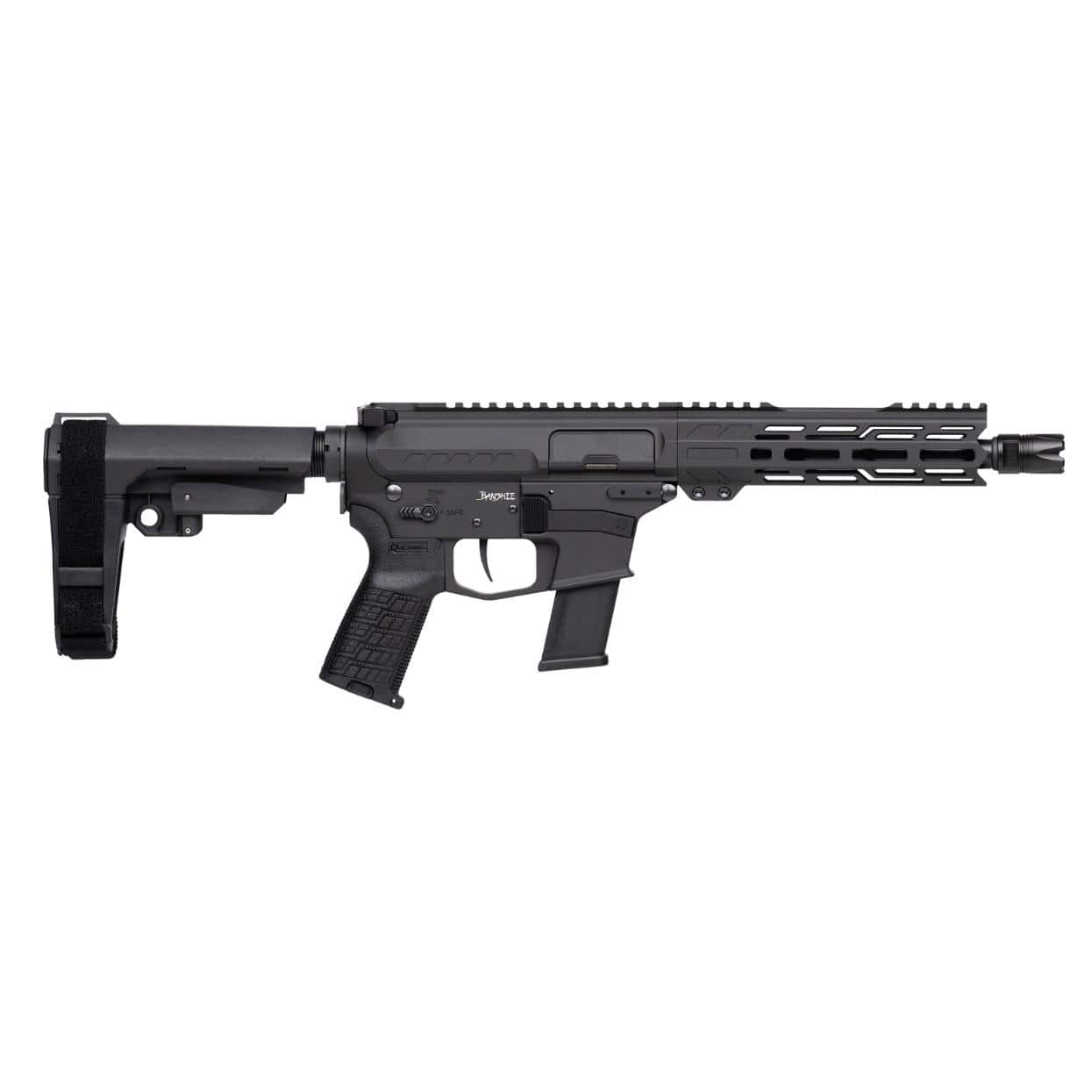 CMMG Banshee MKG Fixed Ejector Handgun 45 Auto 13rd Magazine 8" Barrel RipBrace Armor Black