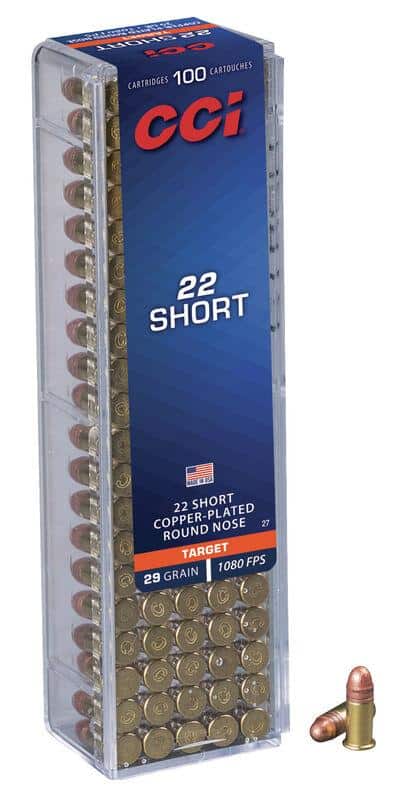 CCI CPRN Rimfire Ammunition .22 Short 29 gr CPRN 1080 fps 5000/ct Case (50-100/ct Boxes)