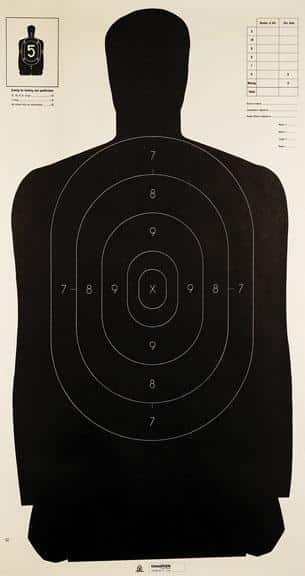 Champion LE Targets Police Silhouette Target - 24" X 45" Black 100/Pack