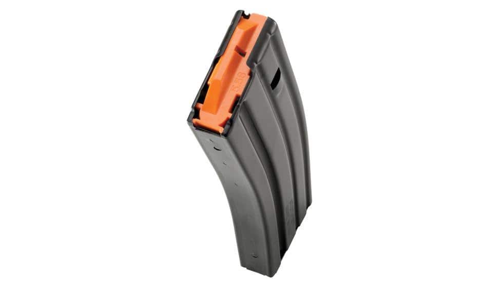 10RD BODY LIMITED TO 5RD - .223/5.56 DURAMAG SS - BLACK/ORANGE MAGAZINE