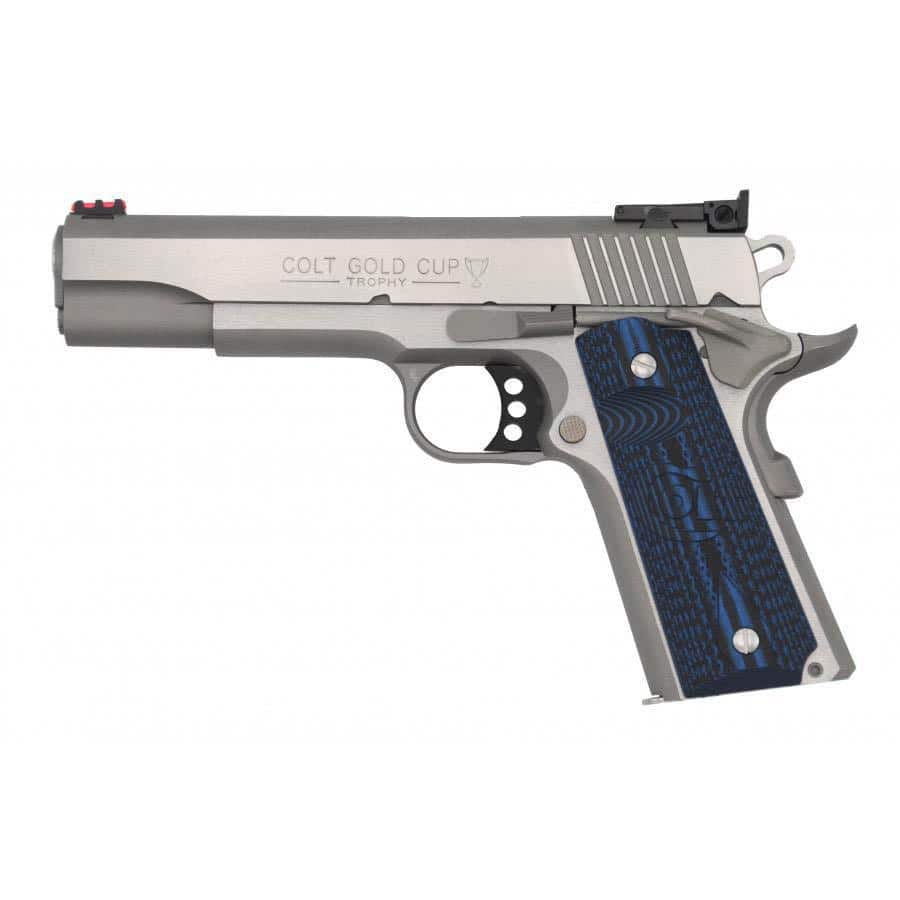 Colt Gold Cup Lite Handgun 9mm Luger 9rd Magazine 5" Barrel Stainless Finish G10 Grips