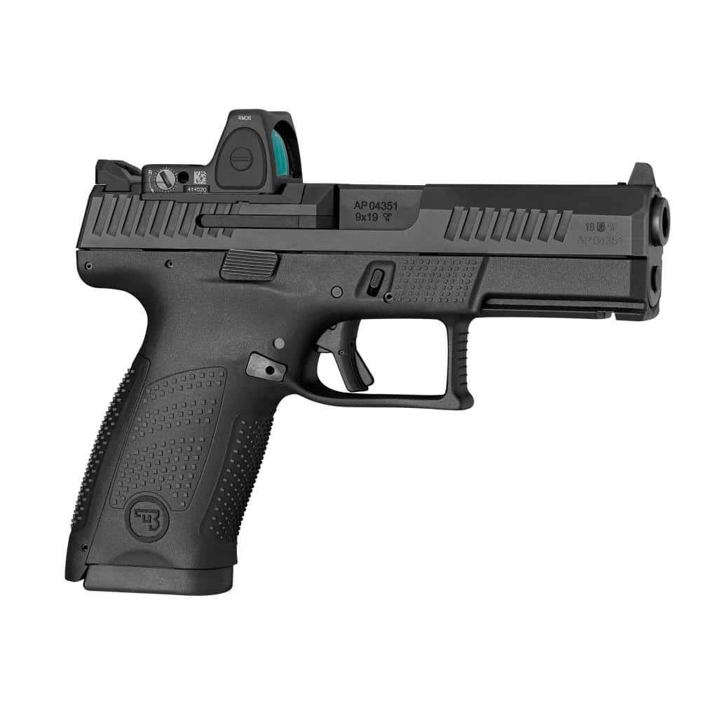 CZ USA P-10 C Handgun 9mm Luger 15rd Magazine 4" Barrel Black Optic Ready Fixed Sights