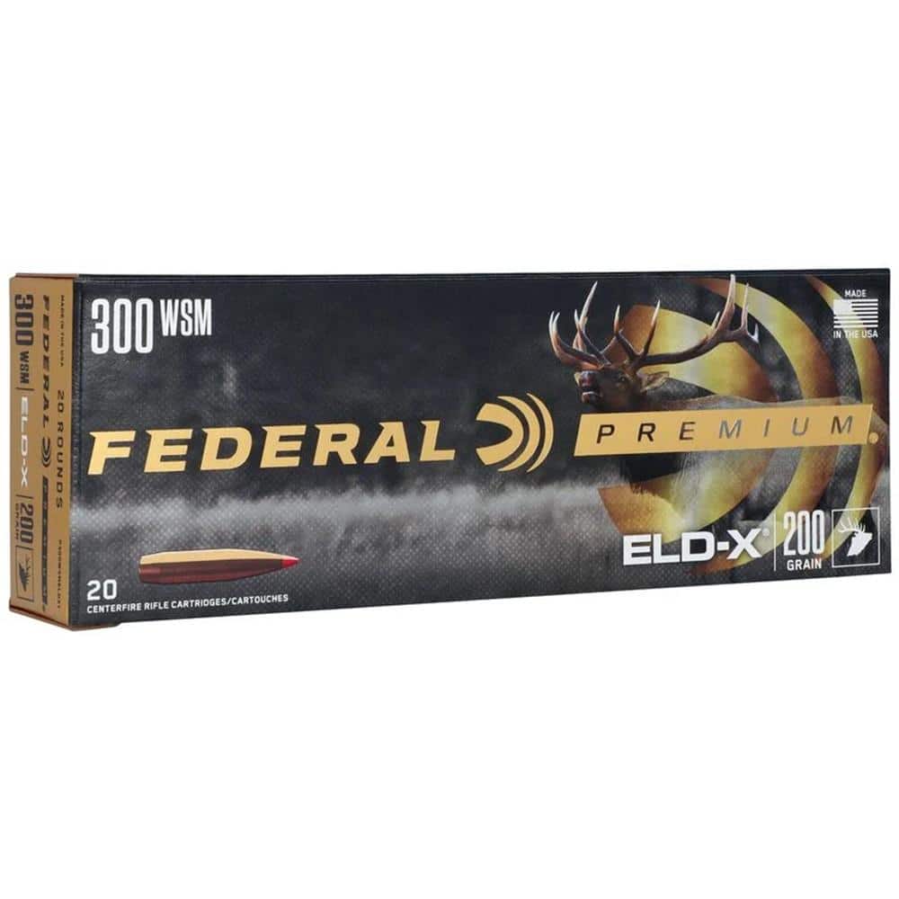 Federal Premium ELD-X Rifle Ammunition .300 WSM 200gr PT 2820 fps 20/ct