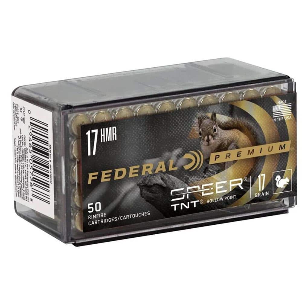 Federal Premium V-Shok Rimfire Ammunition .17 HMR 17 gr JHP 50/box