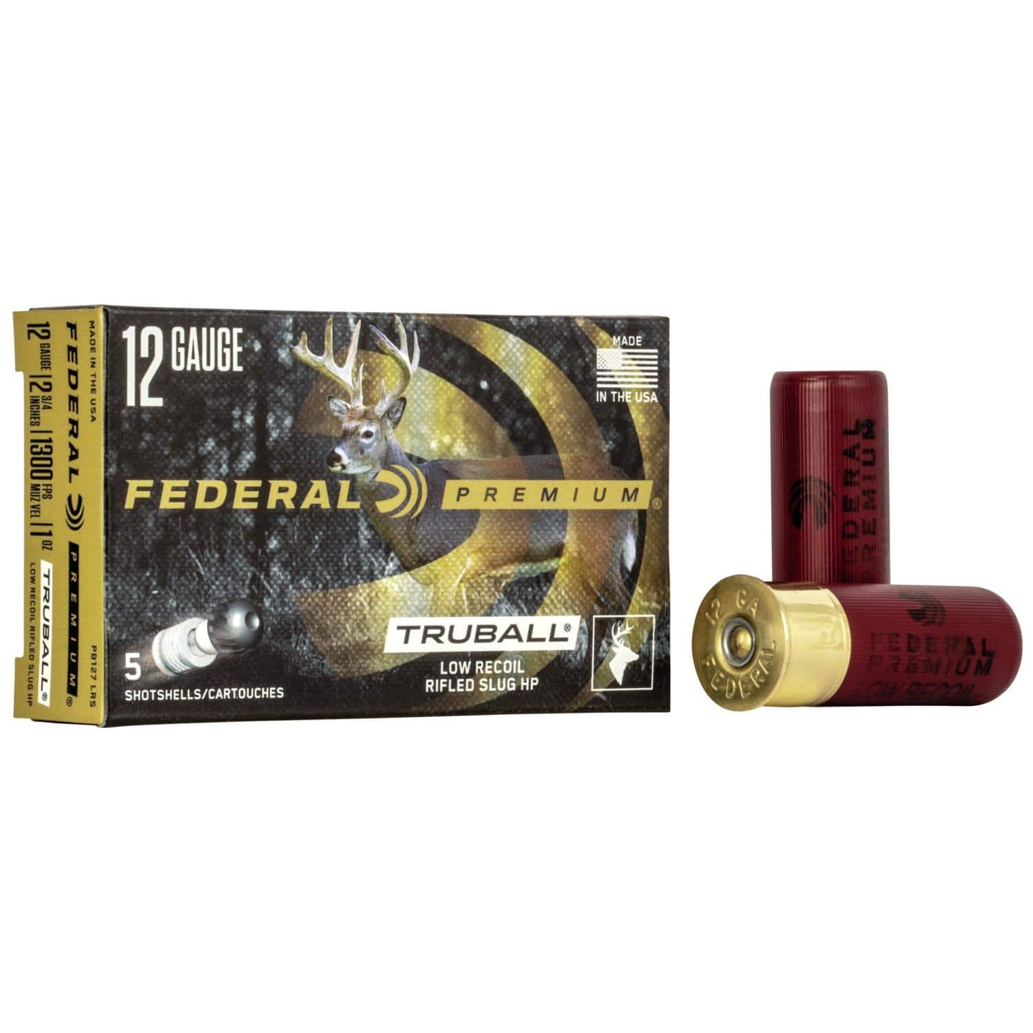 Federal Premium Vital-Shok Truball Rifled Slug 12 ga 2 3/4"  1 oz Slug 1300 fps - 5/box