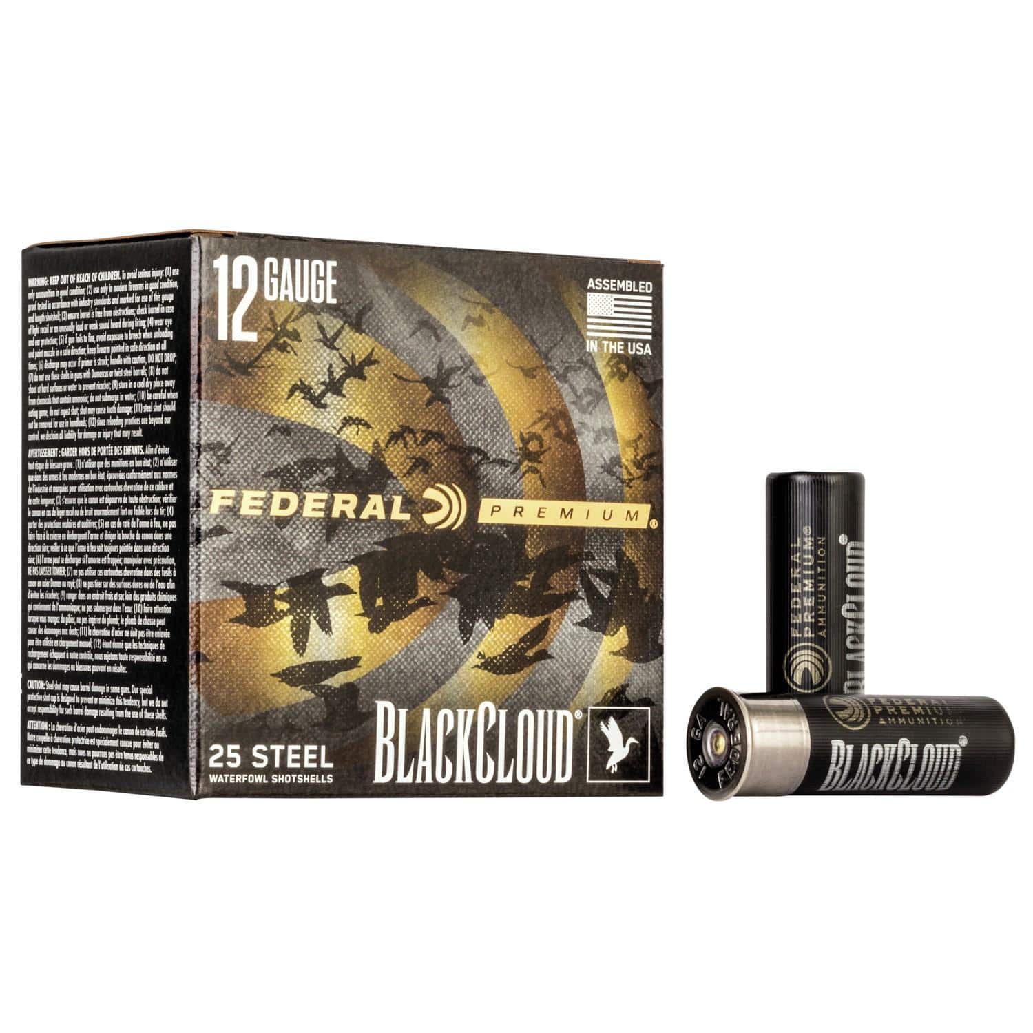 Federal Black Cloud FS Steel Shotshells 12ga.  3" 1-1/4oz  #3 1450 fps 25/ct