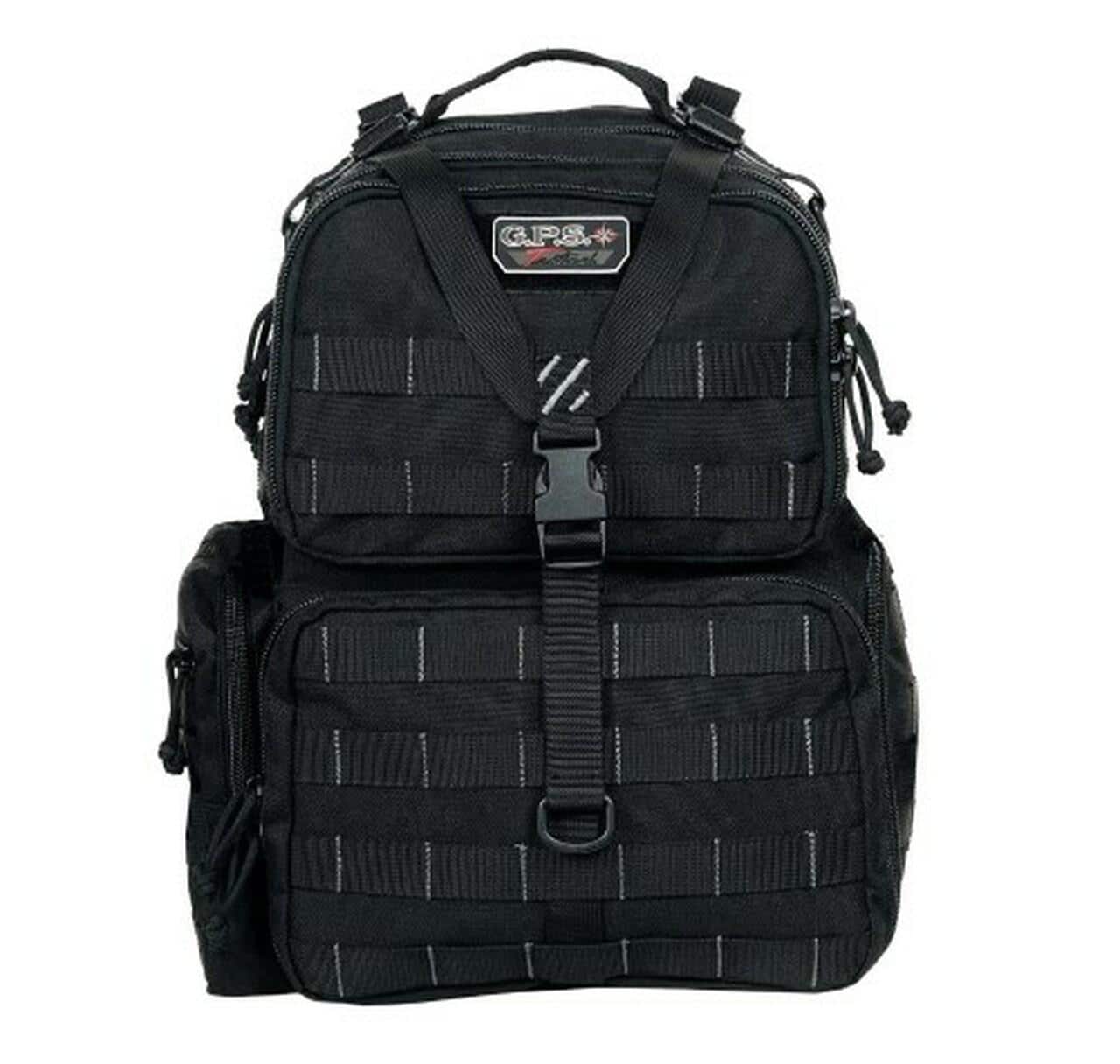 G-Outdoors GPS Tactical Range Backpack Holds 3 Handguns Black