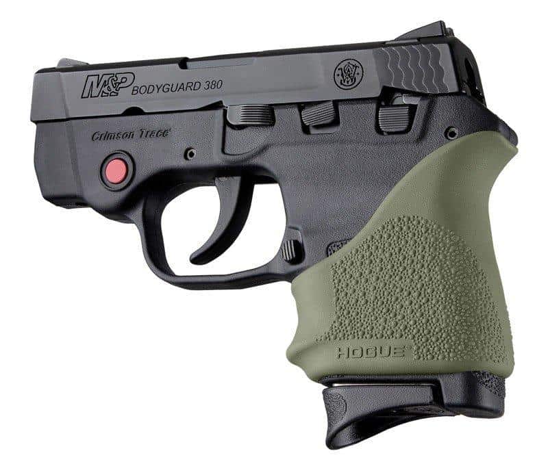 Hogue HandAll Beaver Grip Sleeve S&W Bodyguard 380/Taurus TCP & Spectrum OD GN