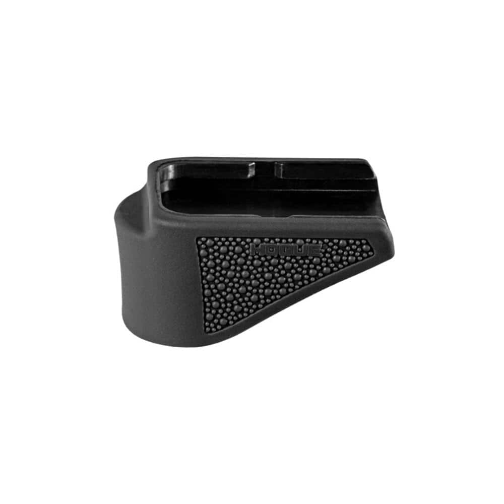 Hogue Overmolded Rubber Grip Extension Base Pad for Glock 26 10/rd Magazines Black