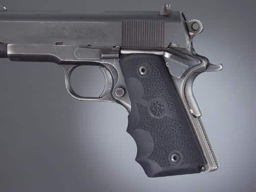 Hogue Colt Officer Rubber Grips with Finger Grooves Black