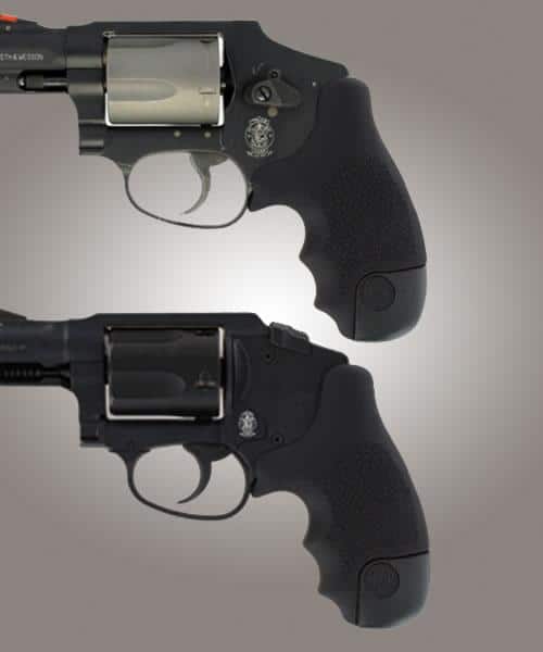 Hogue S&W J Frame Round Butt Centennial/Polymer Bodyguard Rubber Tamer Grip - Black