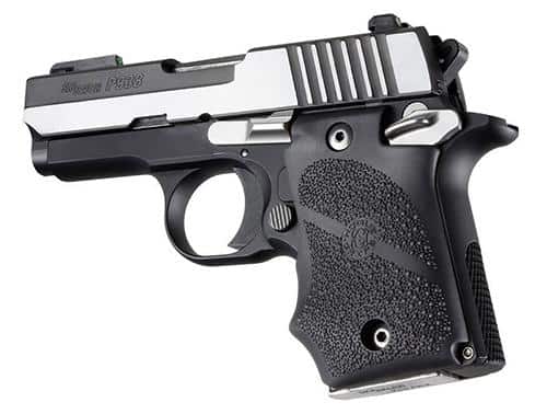 Hogue Ambi Safety Rubber Grip with Finger Grooves for SIG Sauer P938 Black