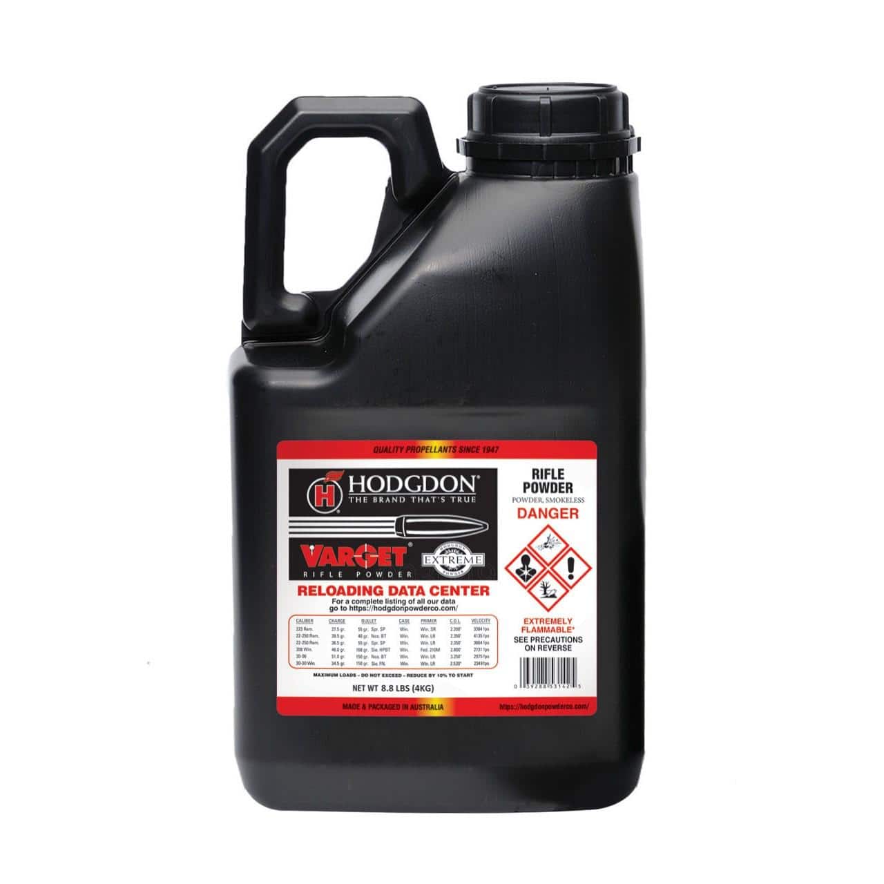 Hodgdon Varget Smokeless Powder 8.8LB (4KG) Keg