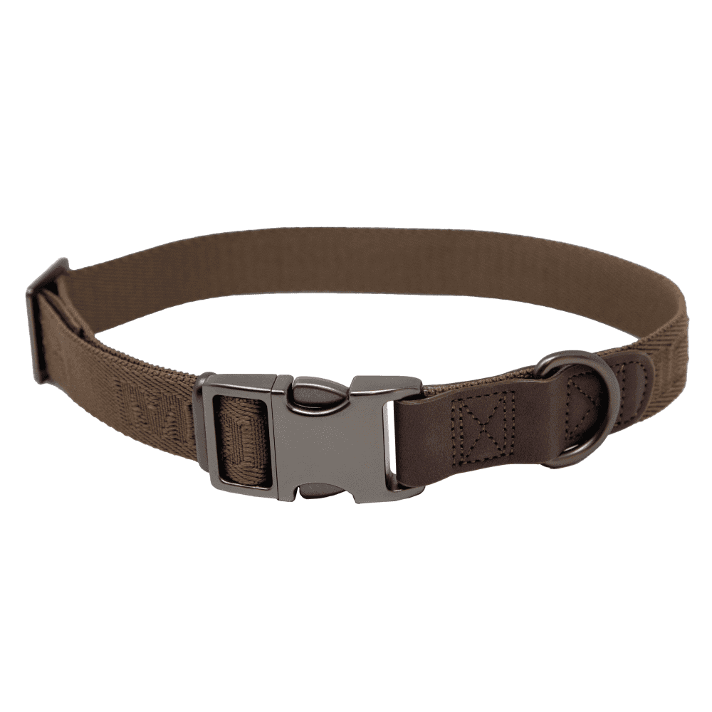 MoMarsh Adjustable Dog Collar 15"-23" Chocolate Brown