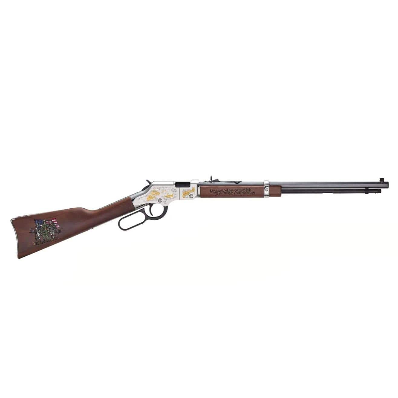 Henry Golden Boy "Spirit of the Corps" 250th Tribute Edition Rifle .22 S/L/LR 16rd Capacity 20" Octagon Barrel Engraved Wood Stock