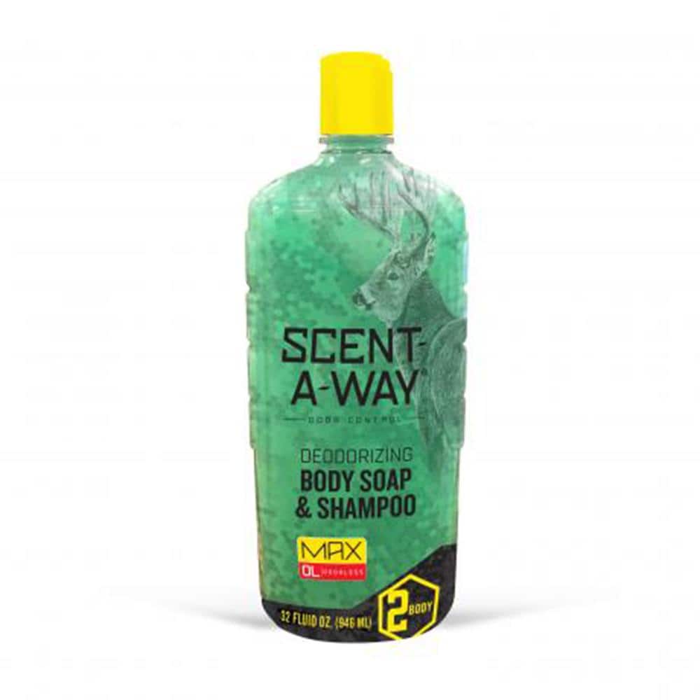 Scent-A-Way MAX Liquid Body Soap & Shampoo 32 oz Bottle