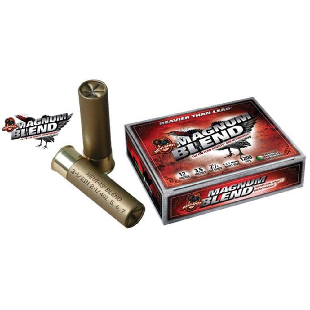 HEVI-Shot Magnum Blend 12 ga 3"  2 oz #5/6/7 1200 fps 5/ct