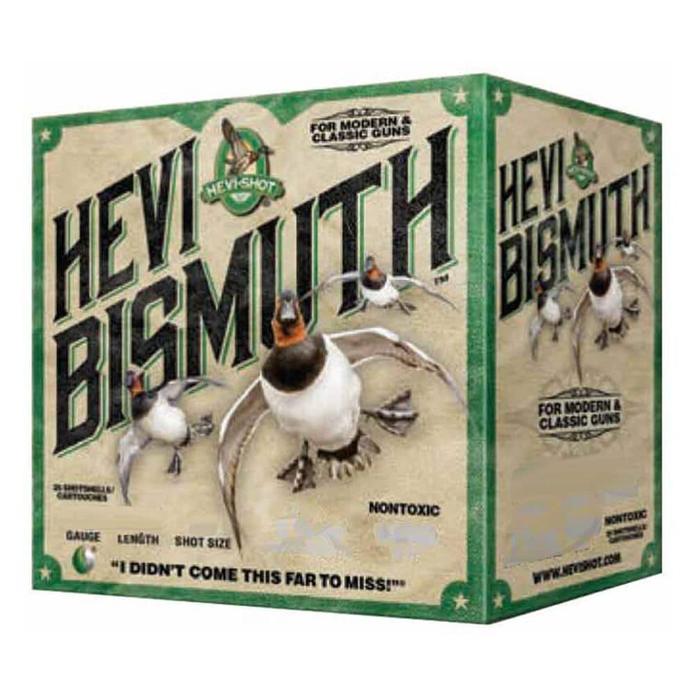 HEVI-Shot HEVI-Bismuth Shotshells 12ga 2-3/4" 1-1/4oz 1450 fps #2 25/ct
