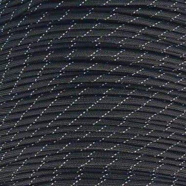 Mero 550 Paracord - 100' 550 lb Black 3 Reflctive Trac
