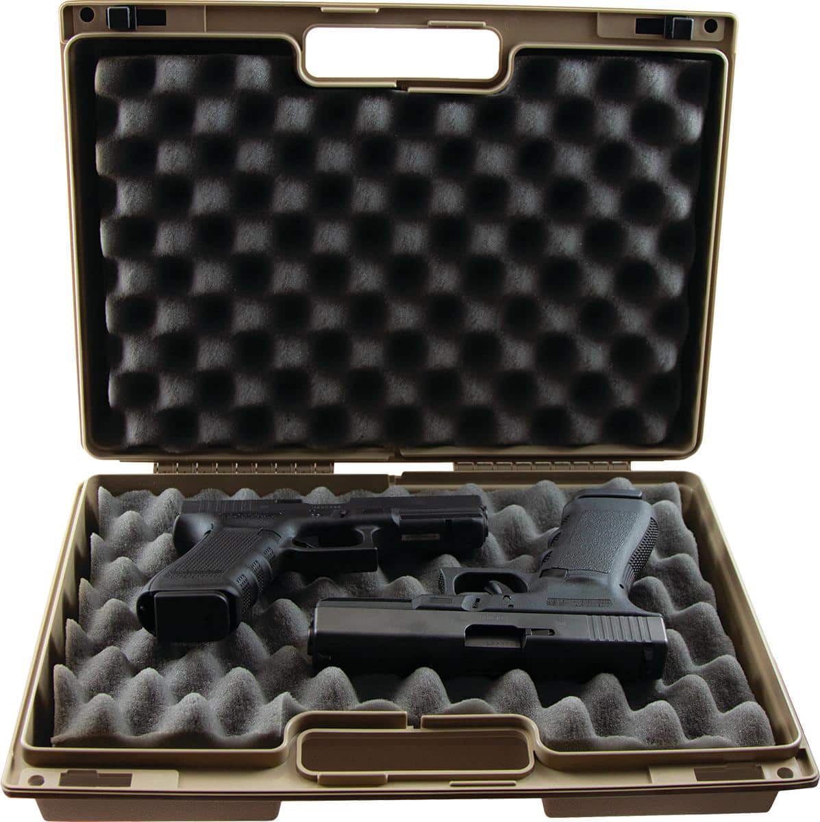 Berry's Double Pistol Case (Tan) L: 15" W: 10" H: 4"