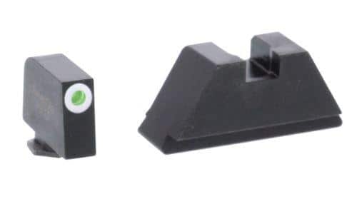 Green Tritium White Outline .315/flatblack .394 for Glock Tall suppressor