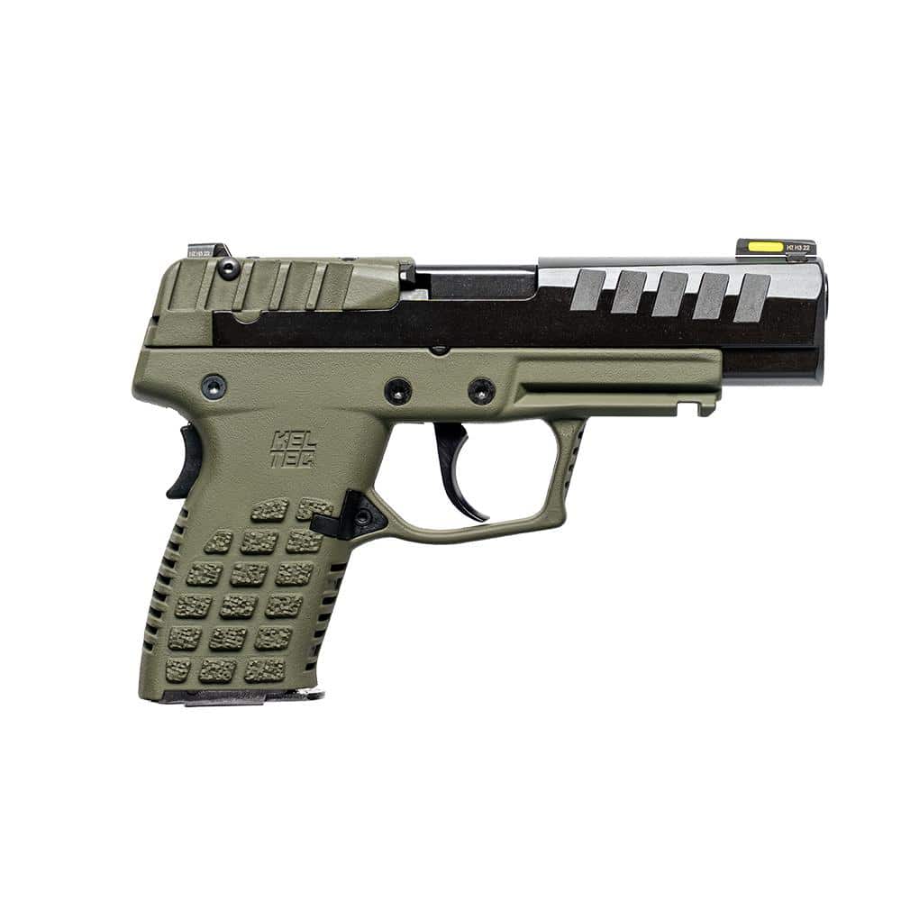 Kel-Tec CA Compliant P15 Handgun 9mm Luger 10rd Magazine 4" Barrel Black Side/OD Green Grip