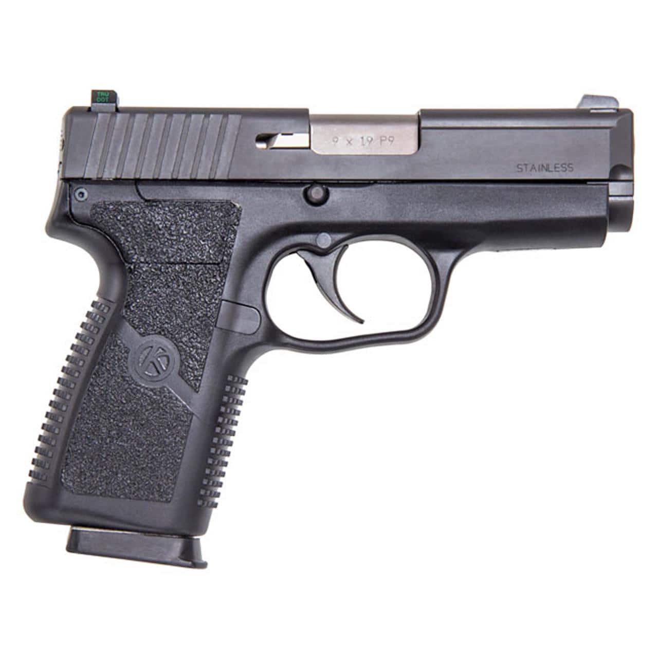 Kahr P9 Handgun 9mm Luger 7rd(2)&8rd(1) Magazines 3.6" Barrel Black Slide/Black Grip  Night Sights CA Compliant