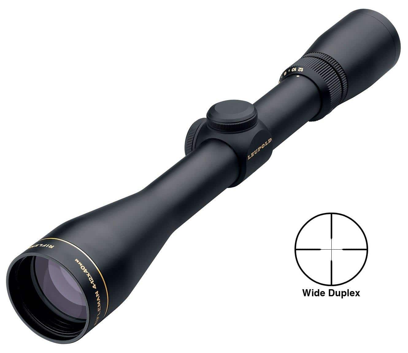 BLEMISHED Leupold Rifleman Rifle Scope - 4-12x40mm Wide Duplex 19.9-9.4' 4.9-3.7" Matte