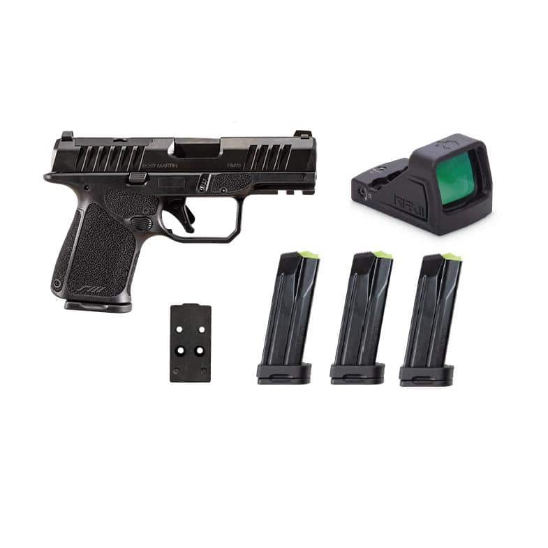 Rost Martin RM1S Handgun 9mm Luger 10(4)rd Magazines 3.6" Barrel Black Black Viridian Red Dot Pistol Case CA Compliant