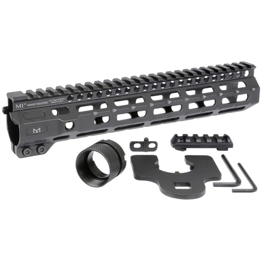 Midwest Industries Combat Rail One Piece MLOK Handguard 10.5" Black