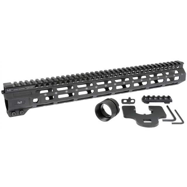 Midwest Industries Combat Rail One Piece Free Float Handguard 15" MLOK Black