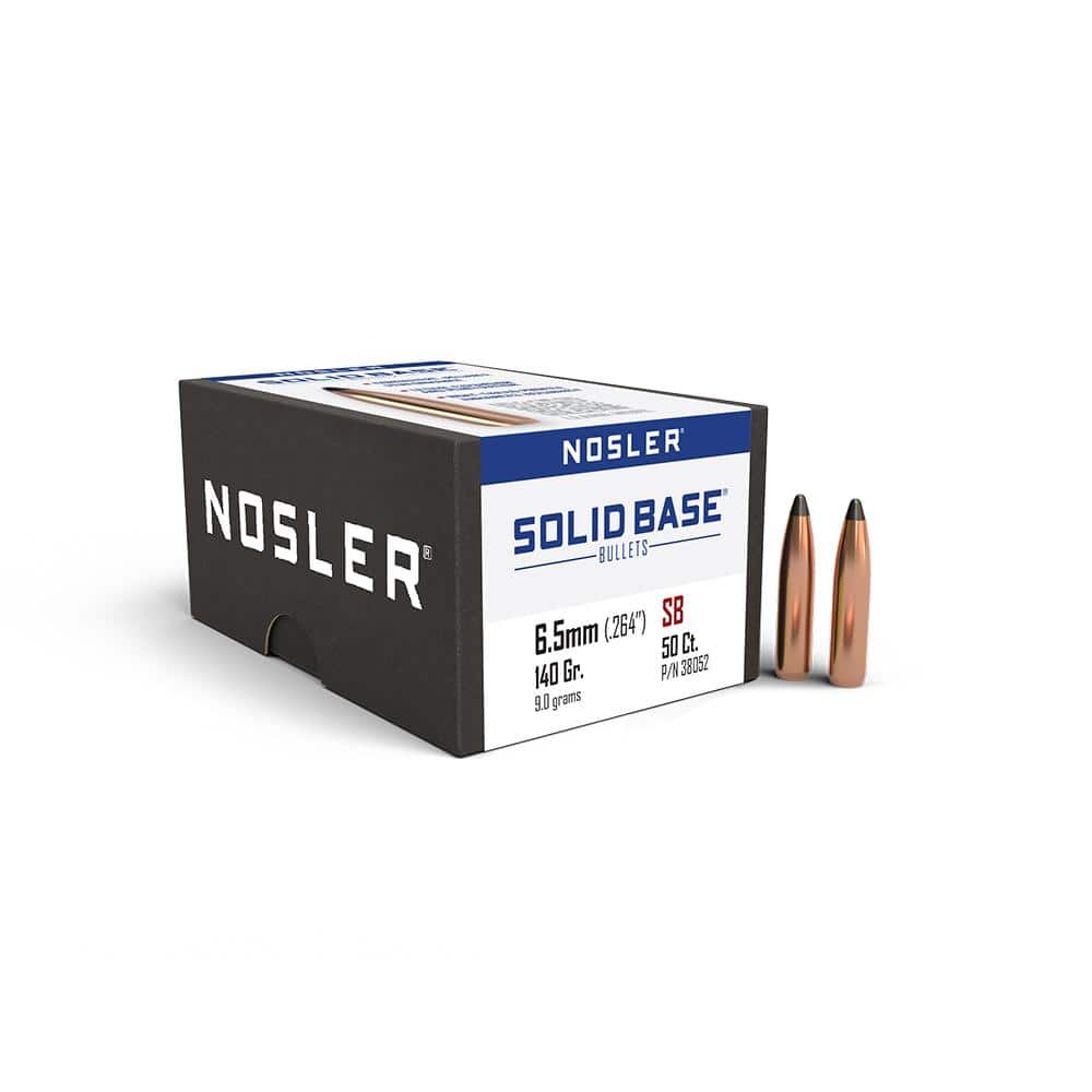 Nosler Solid Base Rifle Bullets 6.5mm .264" 140 gr 50/ct